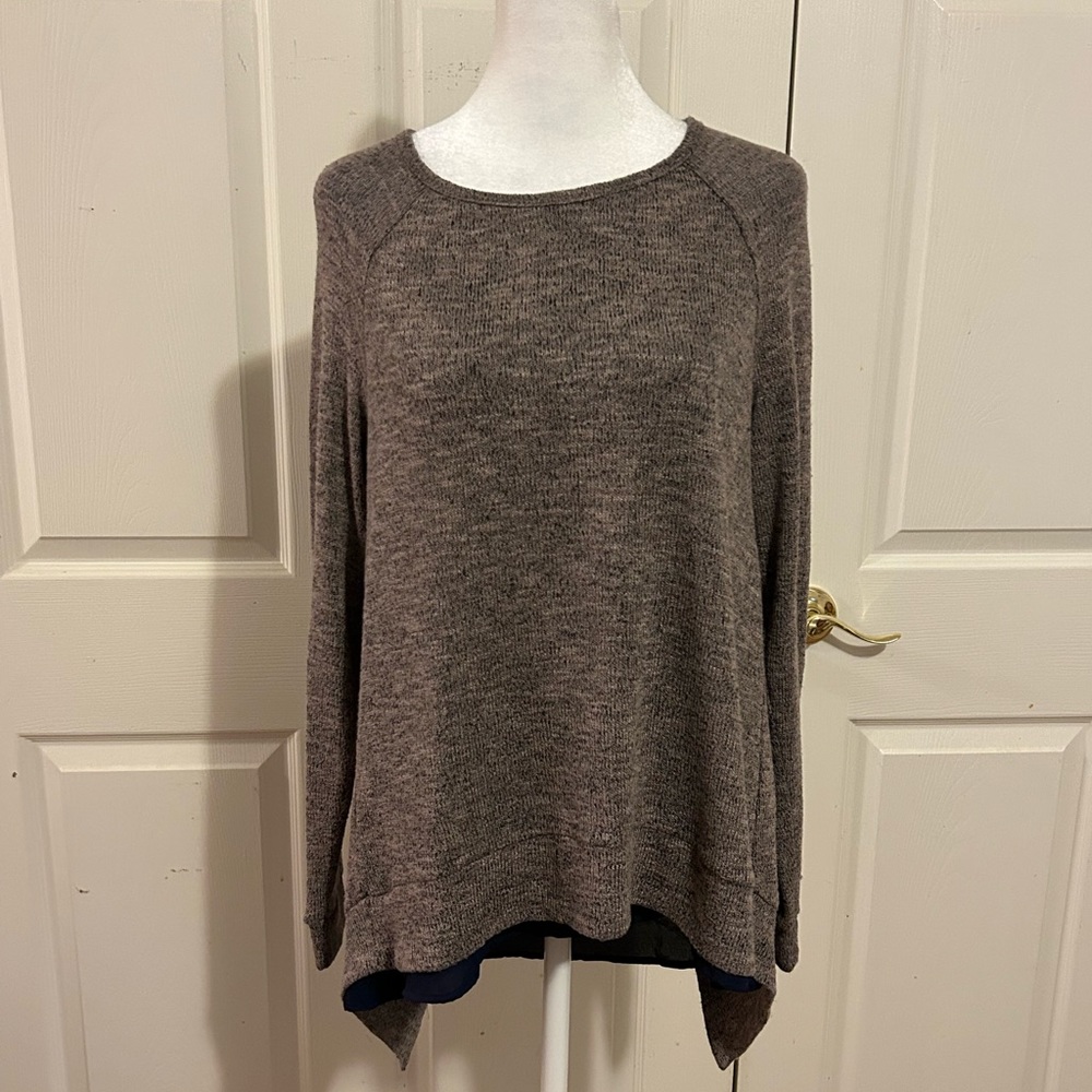 Lord & Taylor Design Lab “mock layer” sweater, Small Petite